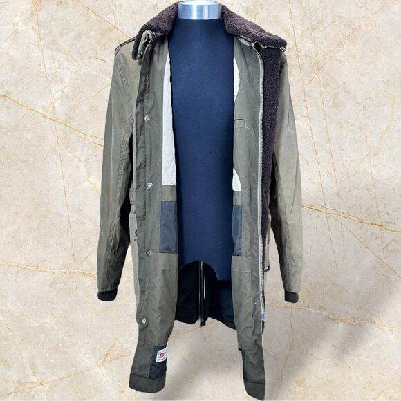 Timberland X British Millerain Premium Waxed Car Military Coat 8514J262 size L/G - Picture 5 of 13